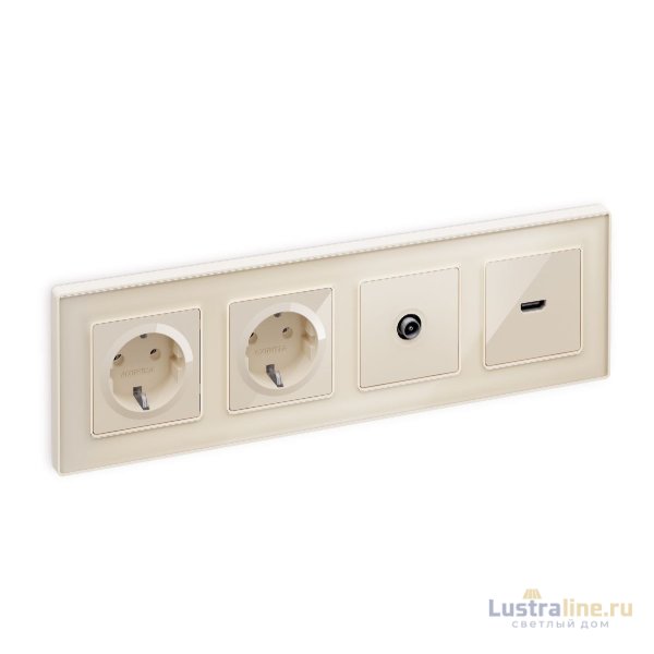 Комплект механизма TV розетки оконечной 50-870 MHz 1dB Ambrella Volt Alfa MA313010