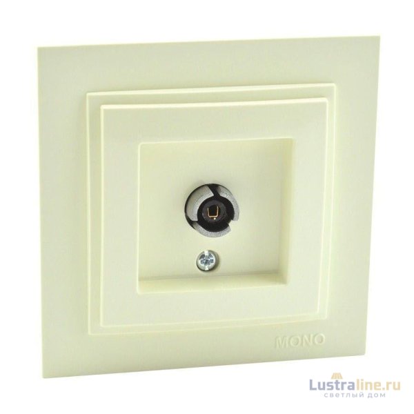 Розетка TV концевая с экраном Mono Electric Despina крем 102-170005-138