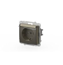 Розетка с крышкой, заземлением и защитой от детей ELBI Zena Vega 609-011400-219
