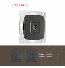Розетка TV Arte Milano 205.43-1.black