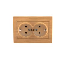 Розетка двойная с/з Lezard Mira 701-4747-127