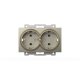 Розетка двухместная с заземлением ELBI Zena Vega 609-011400-907