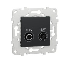 Розетка R-TV/SAT проходная Schneider Electric Unica New NU545654