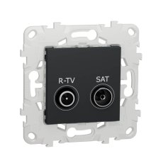 Розетка R-TV/SAT проходная Schneider Electric Unica New NU545654