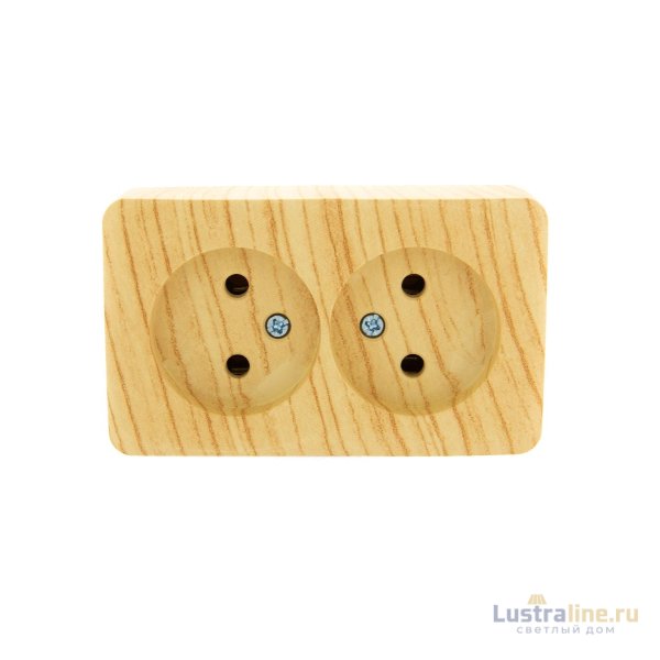 Розетка двойная б/з Lezard Viola 751-5200-128