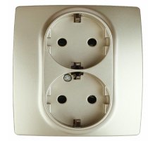 Розетка 2P+E Schuko со шторками Эра 12-2104-04 Б0014702