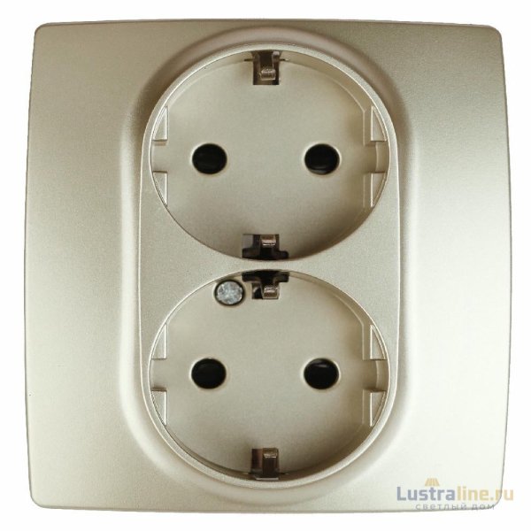 Розетка 2P+E Schuko со шторками Эра 12-2104-04 Б0014702