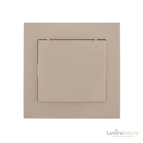 Розетка с/з с крышкой Lezard Rain 703-0303-123