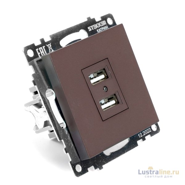 Розетка USB 2-местная Stekker Катрин GLS10-7115-04 49027