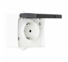 Розетка с заземлением и шторками Arte Milano 309.40-1.grey