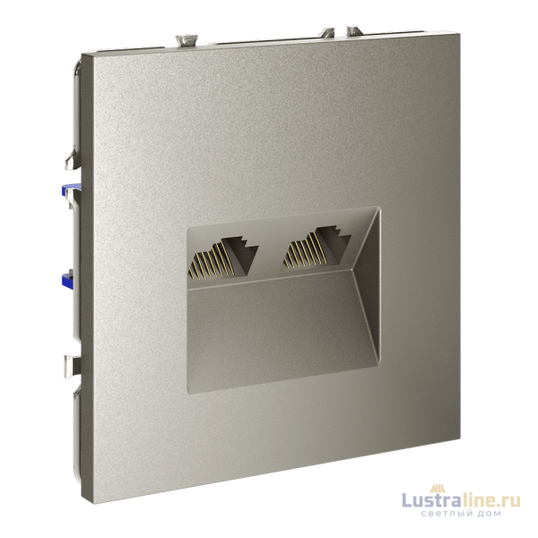 Розетка компьютерная двойная Voltum S70 VLS060204