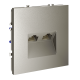 Розетка компьютерная двойная Voltum S70 VLS060204