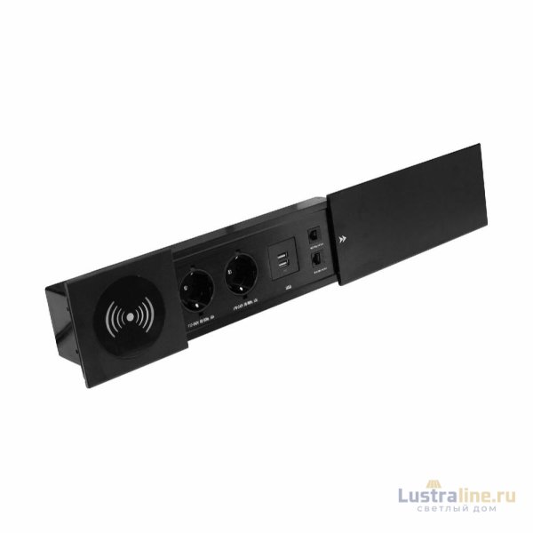 Блок розеток JX (Slide Top) (2 секции RJ-45 + 2 USB беспр.зарядка с кабелем питания) Mebax 00-00002893