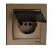 Розетка с заземлением с крышкой Mono Electric Despina 16А 250В бронза 102-232321-118 Розетка с заземлением с крышкой Mono Electric Despina 16А 250В бронза 102-232321-118