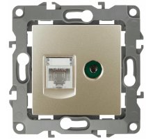 Розетка комбинированная RJ45+TV Эра 12-3110-04 Б0027444