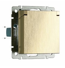 Розетка с защитной крышкой и шторками Werkel W1171210 4690389213137 a069604