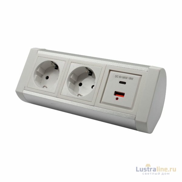 Блок розеток LK-RSA (2 секции 1 USB + 1 type-C) Mebax 00-00002873