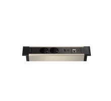 Блок розеток 41T (2 секции, USB + type C + RJ45 + HDMI) Mebax 00-00002593
