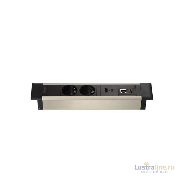 Блок розеток 41T (2 секции, USB + type C + RJ45 + HDMI) Mebax 00-00002593