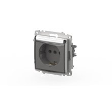 Розетка с крышкой и заземлением ELBI Zena Vega 609-015600-218