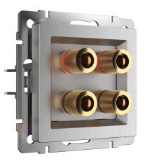 Акустическая розетка Werkel cеребряный рифленый W1185009 4690389159916