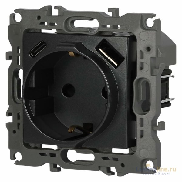 Розетка со шторками с USB type-A+C Эра 12-4108-12 Б0067700