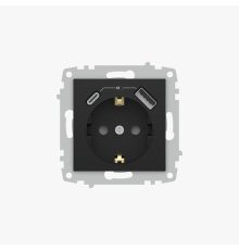 Розетка с/з зарядка (Type C+USB) ELBI Zena Vega 609-014800-334