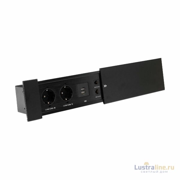 Блок розеток JX (Slide Top) (2 секции RJ-45 + 2 USB с кабелем питания) Mebax 00-00002891