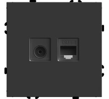 Розетка TV + компьютерная RJ-45 Stekker RST00-5106-05 Эмили 49846