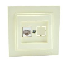 Розетка телефонная Rj45 Cat3 Mono Electric Despina-Larissa крем 500-001725-124