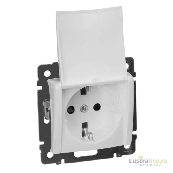 Розетка 2К+3 Legrand Valena 16A 250V с/з с крышкой винтовой зажим белый 774422