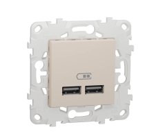 Розетка компьютерная USBx2 Schneider Electric Unica New NU541844