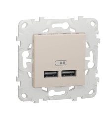 Розетка компьютерная USBx2 Schneider Electric Unica New NU541844