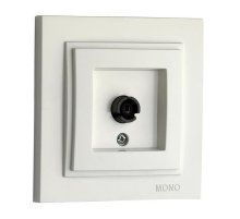 Розетка TV проходная Mono Electric Despina белый 102-190005-137