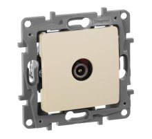 Розетка TV проходная Legrand Etika слоновая кость 672363