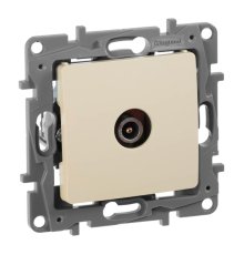 Розетка TV проходная Legrand Etika слоновая кость 672363