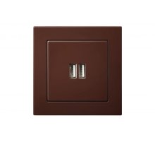 Розетка USB двойная для зарядки умная 5V(3,4А) Liregus Epsilon 28-1453