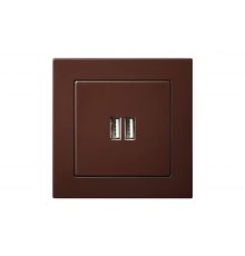 Розетка USB двойная для зарядки умная 5V(3,4А) Liregus Epsilon 28-1453