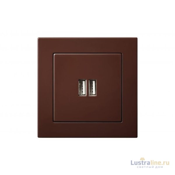 Розетка USB двойная для зарядки умная 5V(3,4А) Liregus Epsilon 28-1453