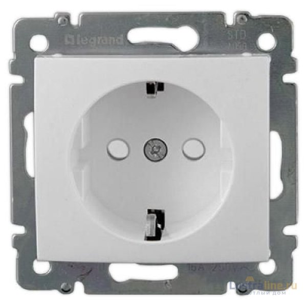 Розетка 2К+3 Legrand Valena 16A 250V с/з со шторками винтовой зажим белая 774421