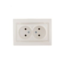 Розетка двойная б/з Lezard Mira 701-3030-128 Розетка двойная б/з Lezard Mira 701-3030-128