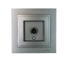 Розетка TV проходная универсальная Mono Electric Despina антрацит 102-242405-137