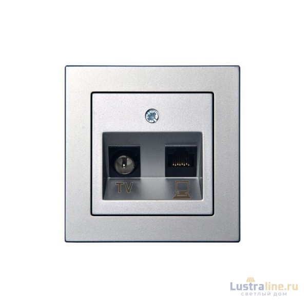 Розетка телевизионная и компьютерная (TV+Rj45) Liregus Epsilon 28-183