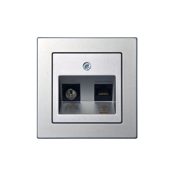 Розетка телевизионная и компьютерная (TV+Rj45) Liregus Epsilon 28-183