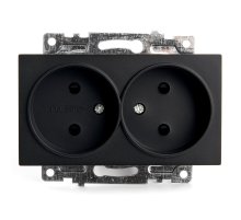 Розетка 2-местная б/з с защитной шторкой Stekker Катрин 39611