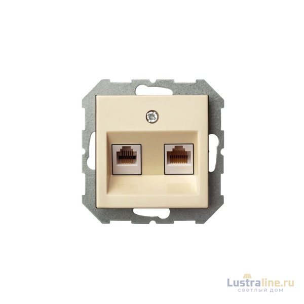 Розетка компьютерная двойная (2хRJ45) Liregus Epsilon 28-083