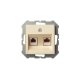 Розетка компьютерная двойная (2хRJ45) Liregus Epsilon 28-083