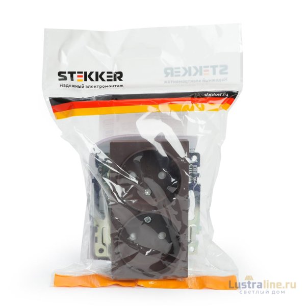 Розетка 2-местная с защитной шторкой Stekker Катрин GLS10-7113-04 49026 Розетка 2-местная с защитной шторкой Stekker Катрин GLS10-7113-04 49026