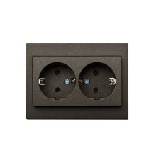 Розетка двухместная Liregus Epsilon 28-1153