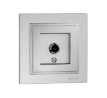 Розетка TV концевая с экраном Mono Electric Despina серебро 102-212105-138